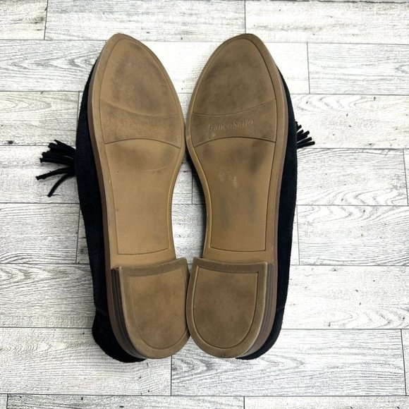 Franco Sarto Hadden Black Suede Leather Tassel Loafers Women's 9 - Picture 6 of 7